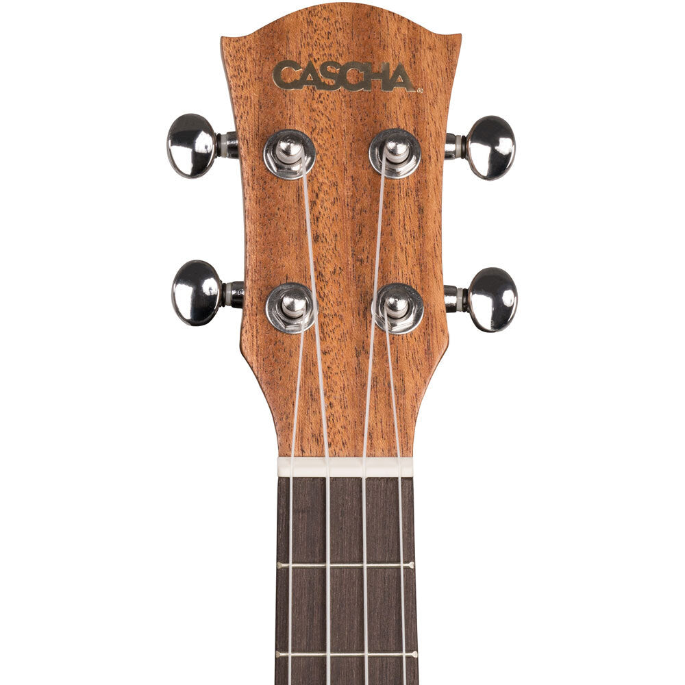 Cascha CASHH2048E Mahogany Series Acoustic/Electric Tenor Ukulele in Natural Finish