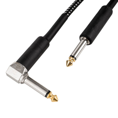 Cascha CASHH2090 20ft Instrument Cable (1/4" Straight Plug - 1/4" Right-angled Plug)