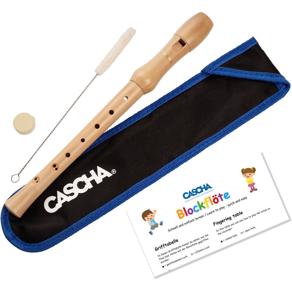 Cascha CASHH2130 Wooden Descant Soprano Recorder with Baroque Fingering in Maple