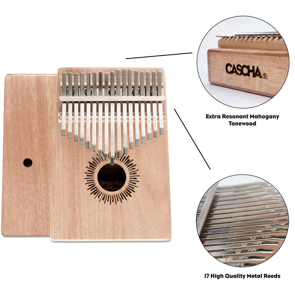 Cascha CASHH2146 Mahogany 17 Kalimba Hand Percussion Sound Effect
