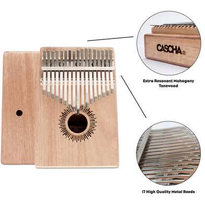 Cascha CASHH2146 Mahogany 17 Kalimba Hand Percussion Sound Effect