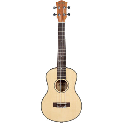 Cascha CASHH2154L Spruce Solid Top Series Left-Handed Tenor Ukulele in Natural Finish