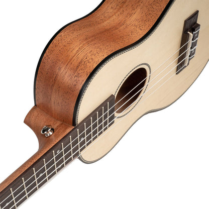 Cascha CASHH2154 Spruce Solid Top Series Tenor Ukulele in Natural Finish