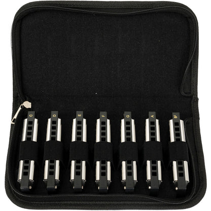 Cascha CASHH2223 7-Pce Blues Harmonica Set in the Keys A, Bb, C, D, E, F, G