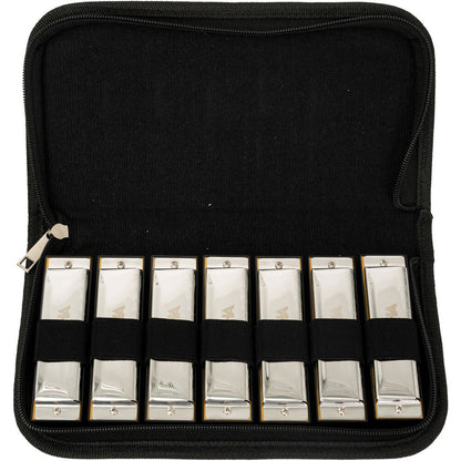Cascha CASHH2223 7-Pce Blues Harmonica Set in the Keys A, Bb, C, D, E, F, G