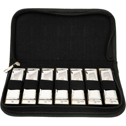 Cascha CASHH2223 7-Pce Blues Harmonica Set in the Keys A, Bb, C, D, E, F, G