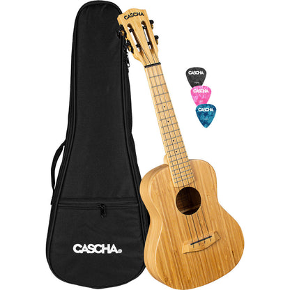 Cascha CASHH2313 Bamboo Series Concert Ukulele in Natural Finish