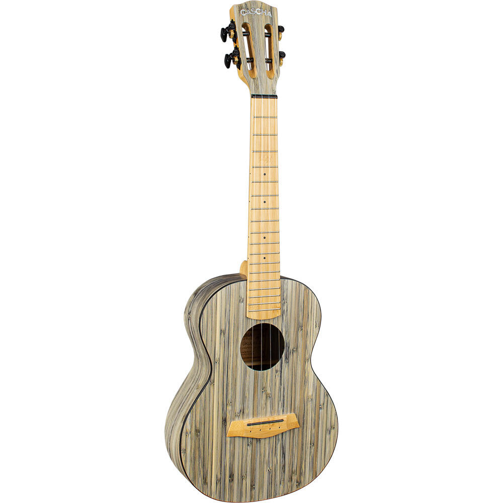 Cascha CASHH2317 Bamboo Series Tenor Ukulele in Graphite Finish