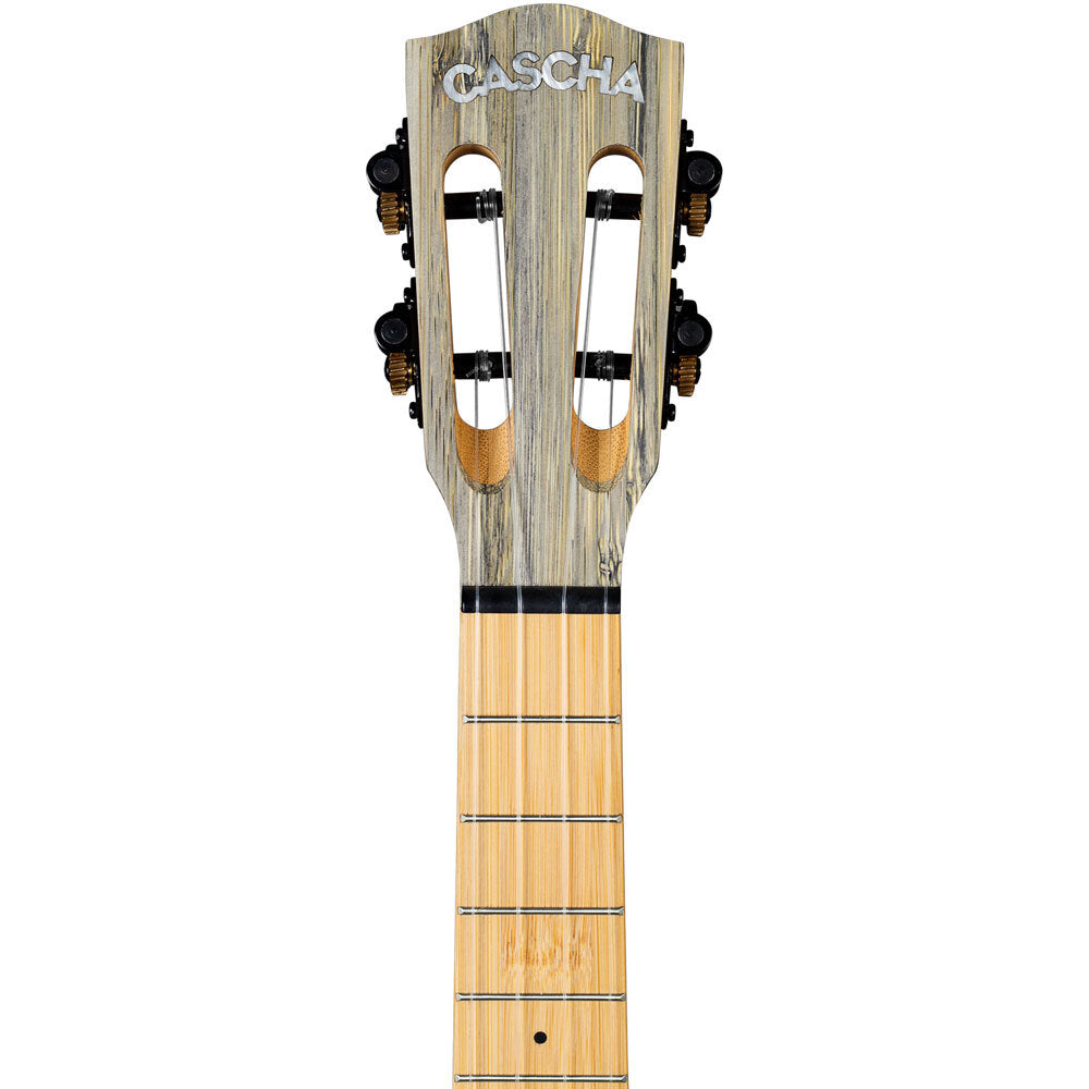 Cascha CASHH2317 Bamboo Series Tenor Ukulele in Graphite Finish