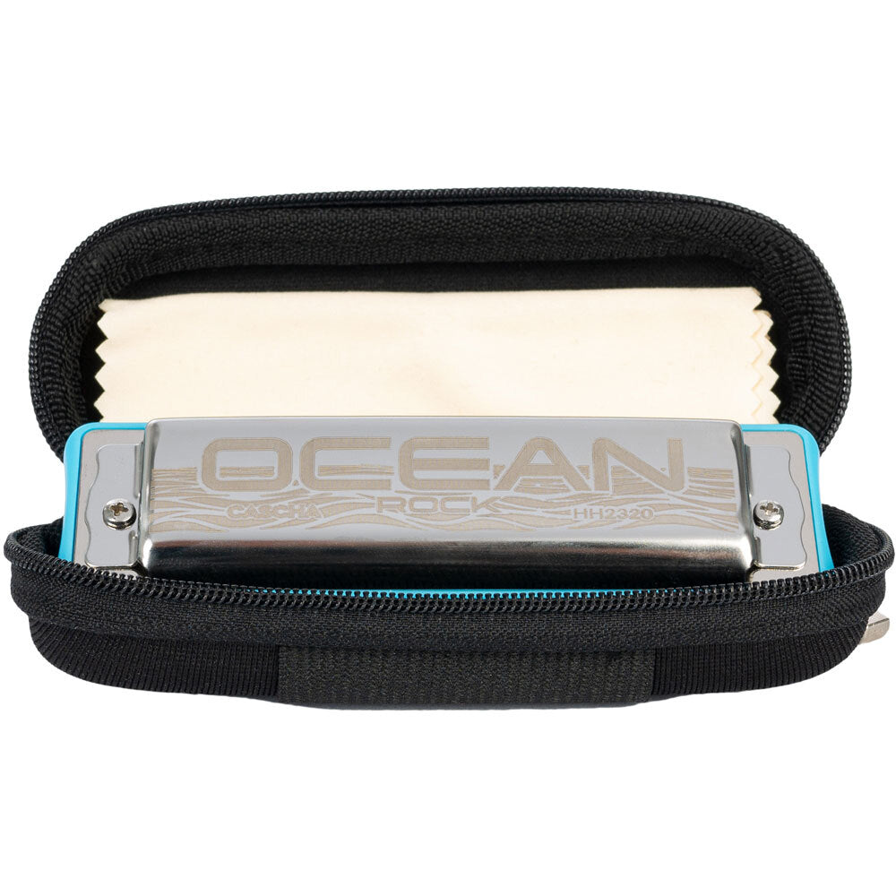 Cascha CASHH2320 Ocean Rock Series Blues Harmonica in the Key of C with Blue Comb