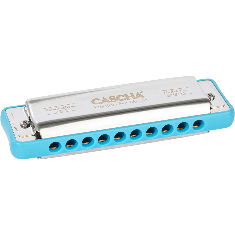 Cascha CASHH2320 Ocean Rock Series Blues Harmonica in the Key of C with Blue Comb