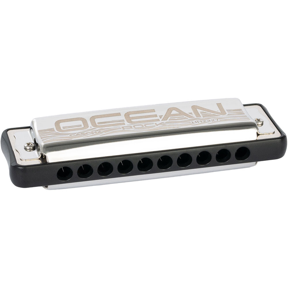 Cascha CASHH2327 Ocean Rock Series Blues Harmonica in the Key of C with Black Comb