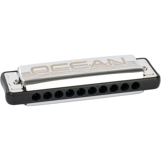 Cascha CASHH2327 Ocean Rock Series Blues Harmonica in the Key of C with Black Comb