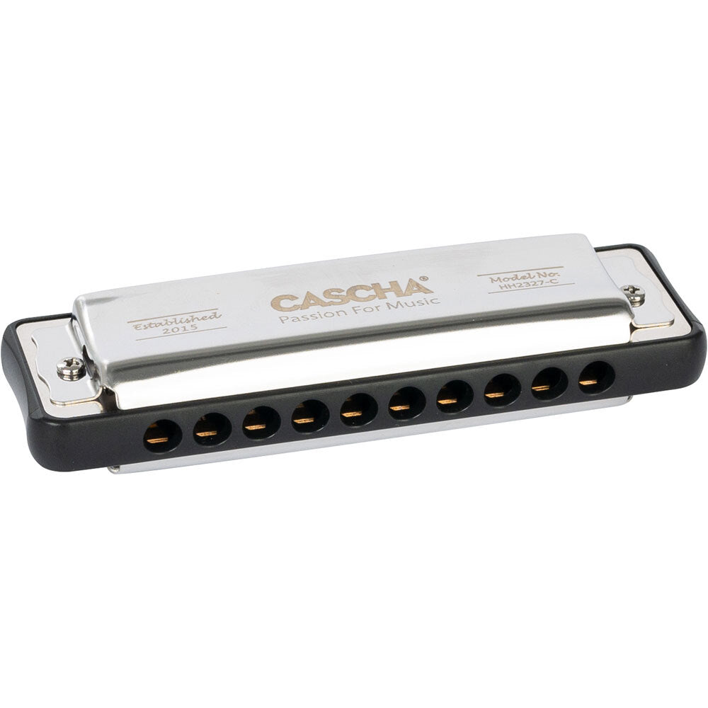 Cascha CASHH2327 Ocean Rock Series Blues Harmonica in the Key of C with Black Comb