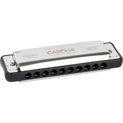 Cascha CASHH2327 Ocean Rock Series Blues Harmonica in the Key of C with Black Comb