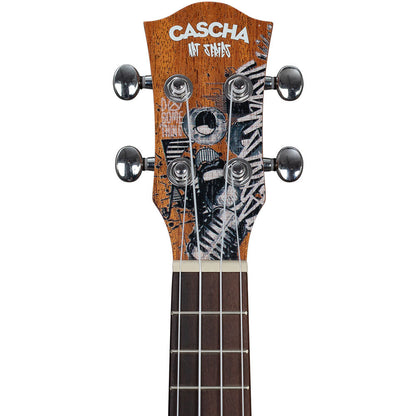 Cascha CASHH2609 Art Series Tenor Ukulele with Sketch Design