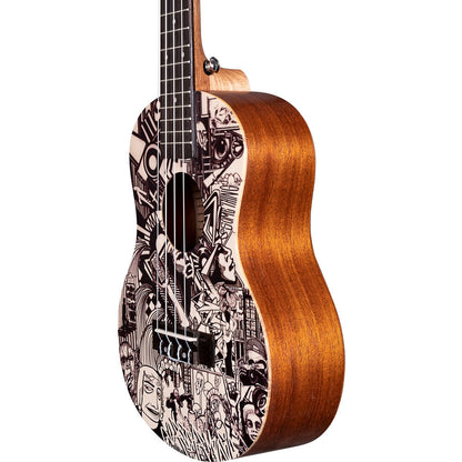 Cascha CASHH2609 Art Series Tenor Ukulele with Sketch Design