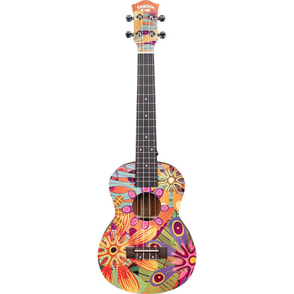 Cascha CASHH2611 Art Series Tenor Ukulele with Flowers Design
