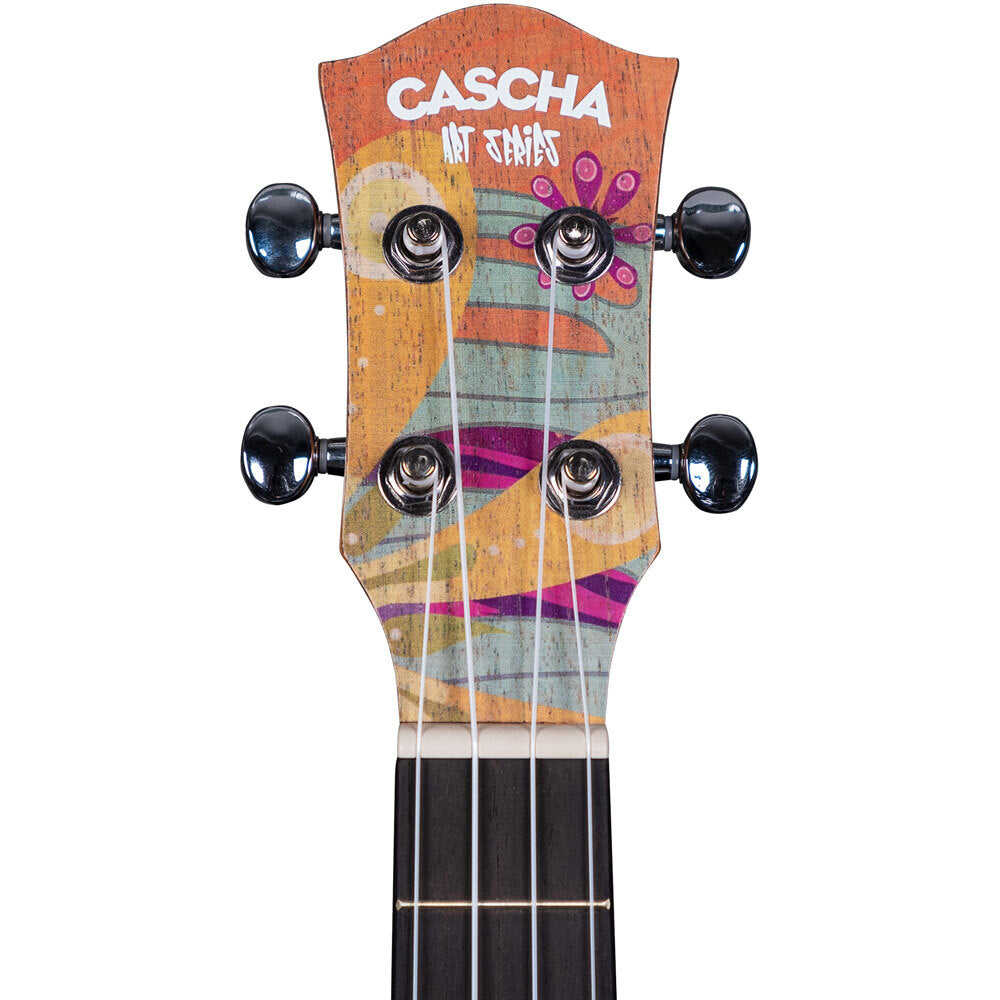Cascha CASHH2611 Art Series Tenor Ukulele with Flowers Design