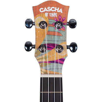 Cascha CASHH2611 Art Series Tenor Ukulele with Flowers Design