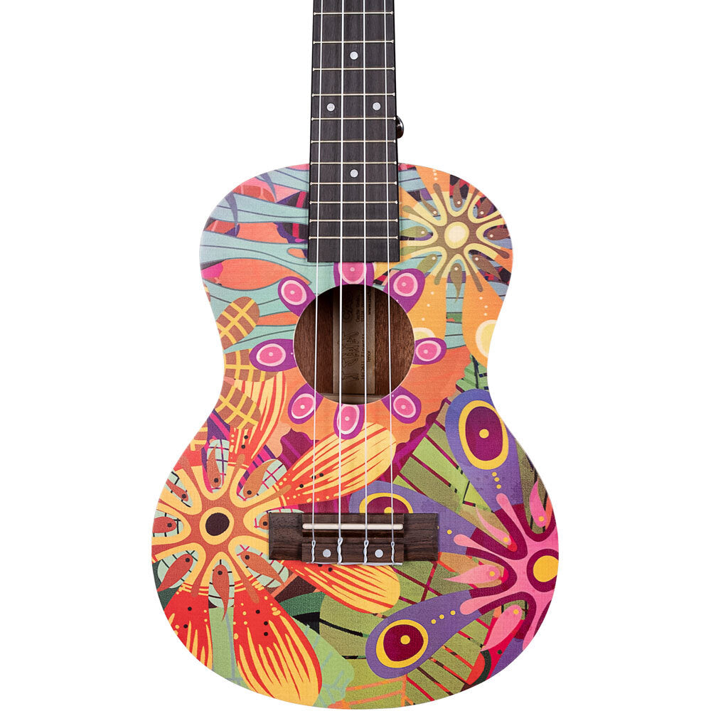 Cascha CASHH2611 Art Series Tenor Ukulele with Flowers Design