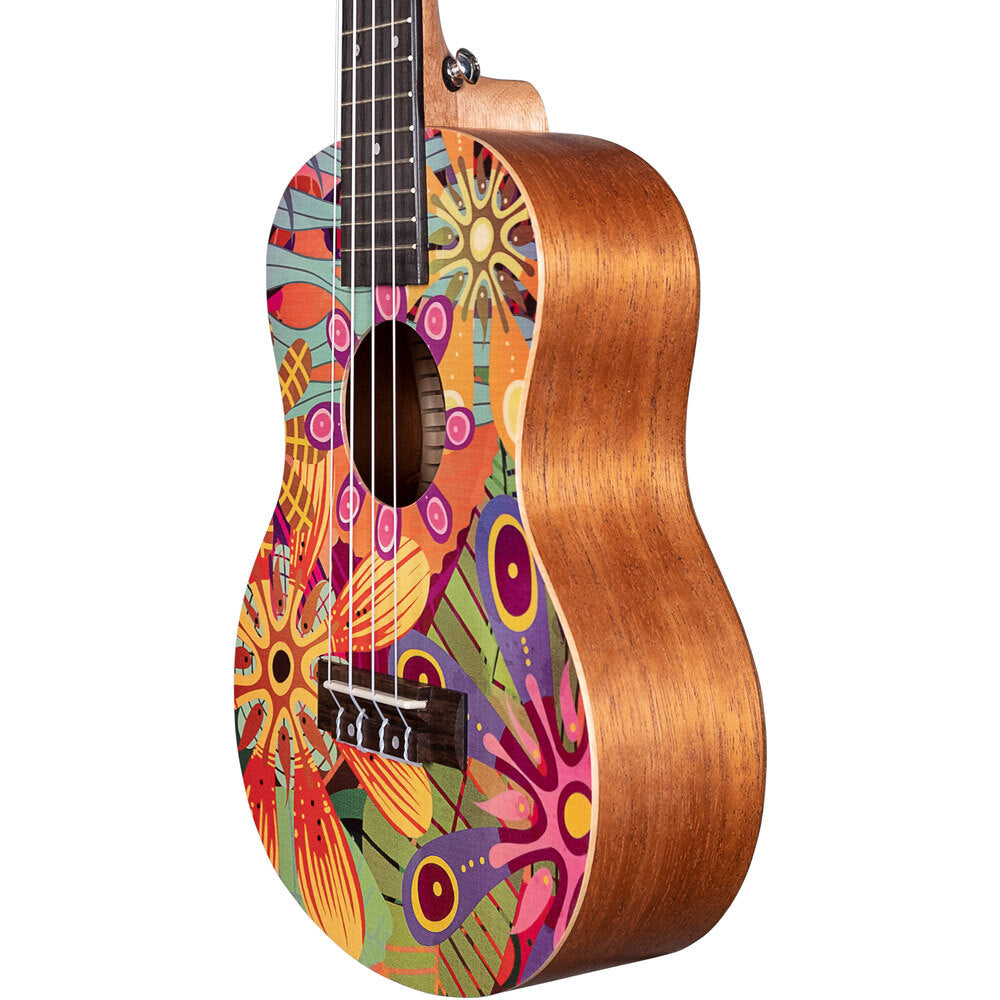 Cascha CASHH2611 Art Series Tenor Ukulele with Flowers Design