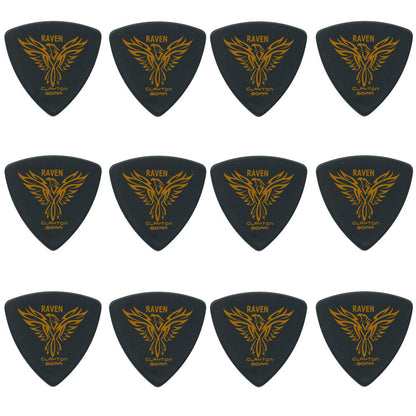 Clayton CLABRT50 Black Raven Rounded Triangle Guitar Picks (0.50mm) - 12pk