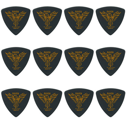 Clayton CLABRT63 Black Raven Rounded Triangle Guitar Picks (0.63mm) - 12pk