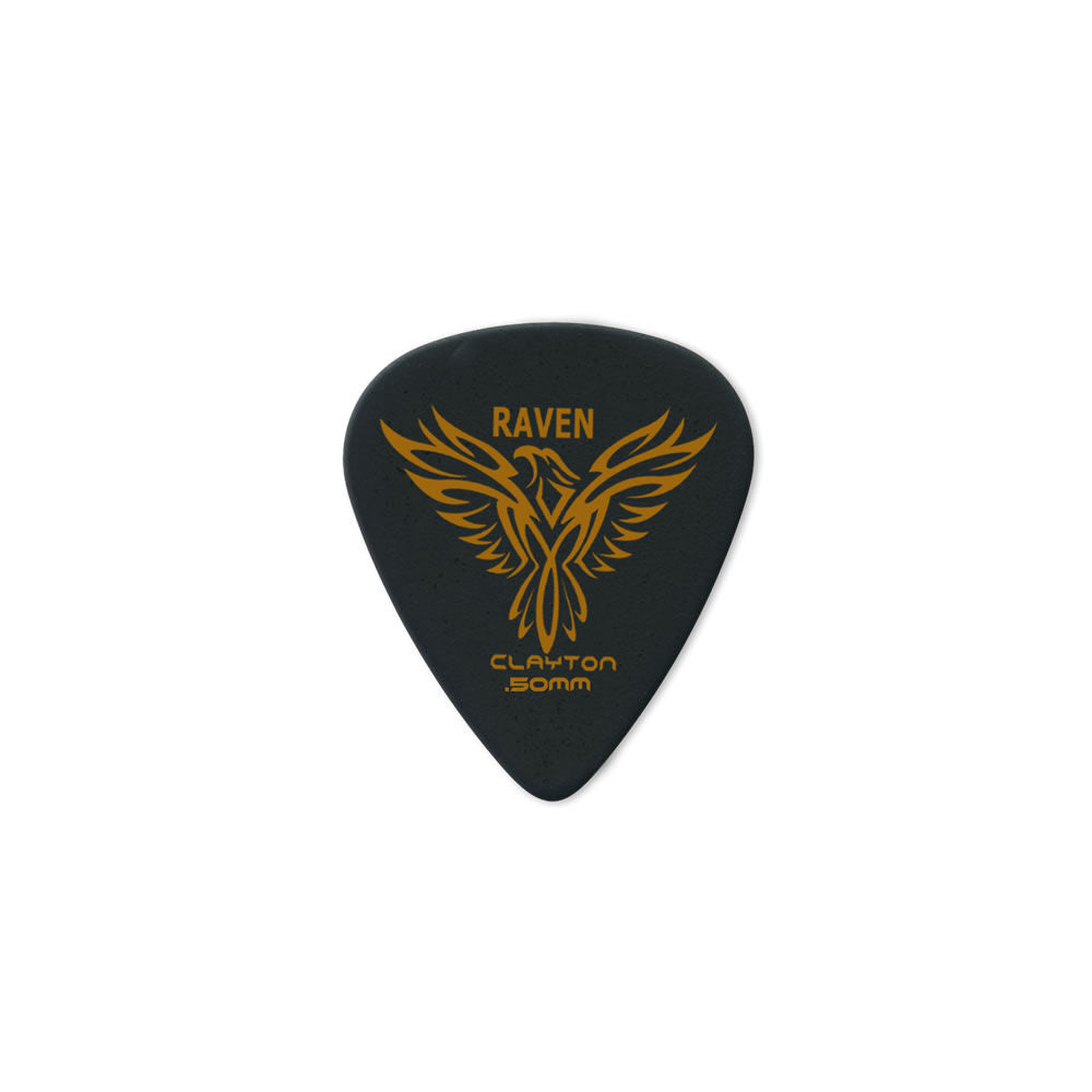 Clayton CLABS50 Black Raven Standard Guitar Picks (0.50mm) - 12pk