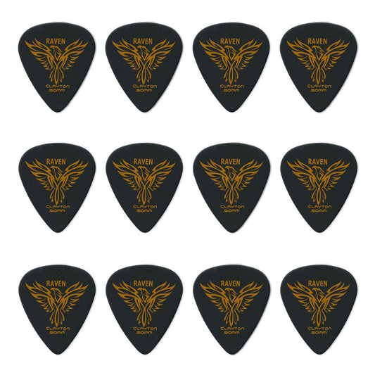 Clayton CLABS50 Black Raven Standard Guitar Picks (0.50mm) - 12pk