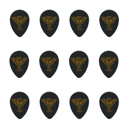 Clayton CLABST100 Black Raven Small Teardrop Guitar Picks (1.00mm) - 12pk