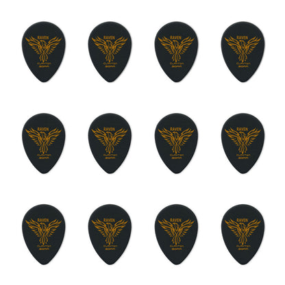 Clayton CLABST50 Black Raven Small Teardrop Guitar Picks (0.50mm) - 12pk