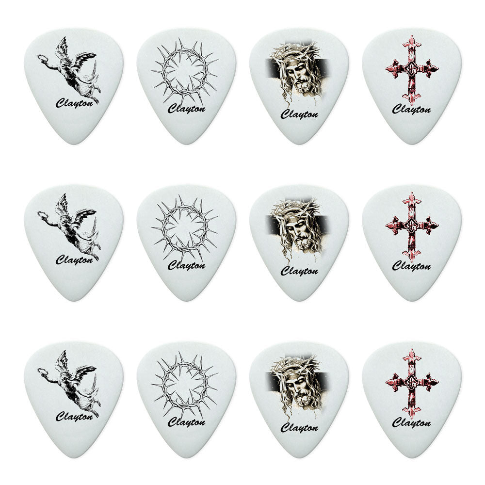 Clayton CLACS80 Christian Standard Guitar Picks (0.80mm) - 12pk