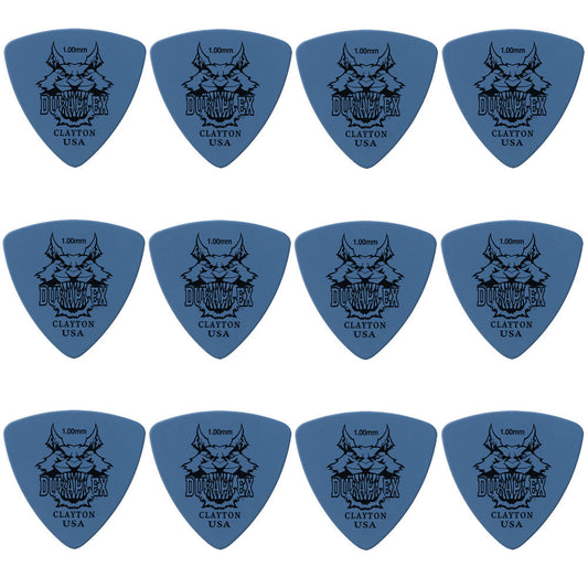 Clayton Duraplex Rounded Triangle Guitar Picks (1.00mm) - 12pk