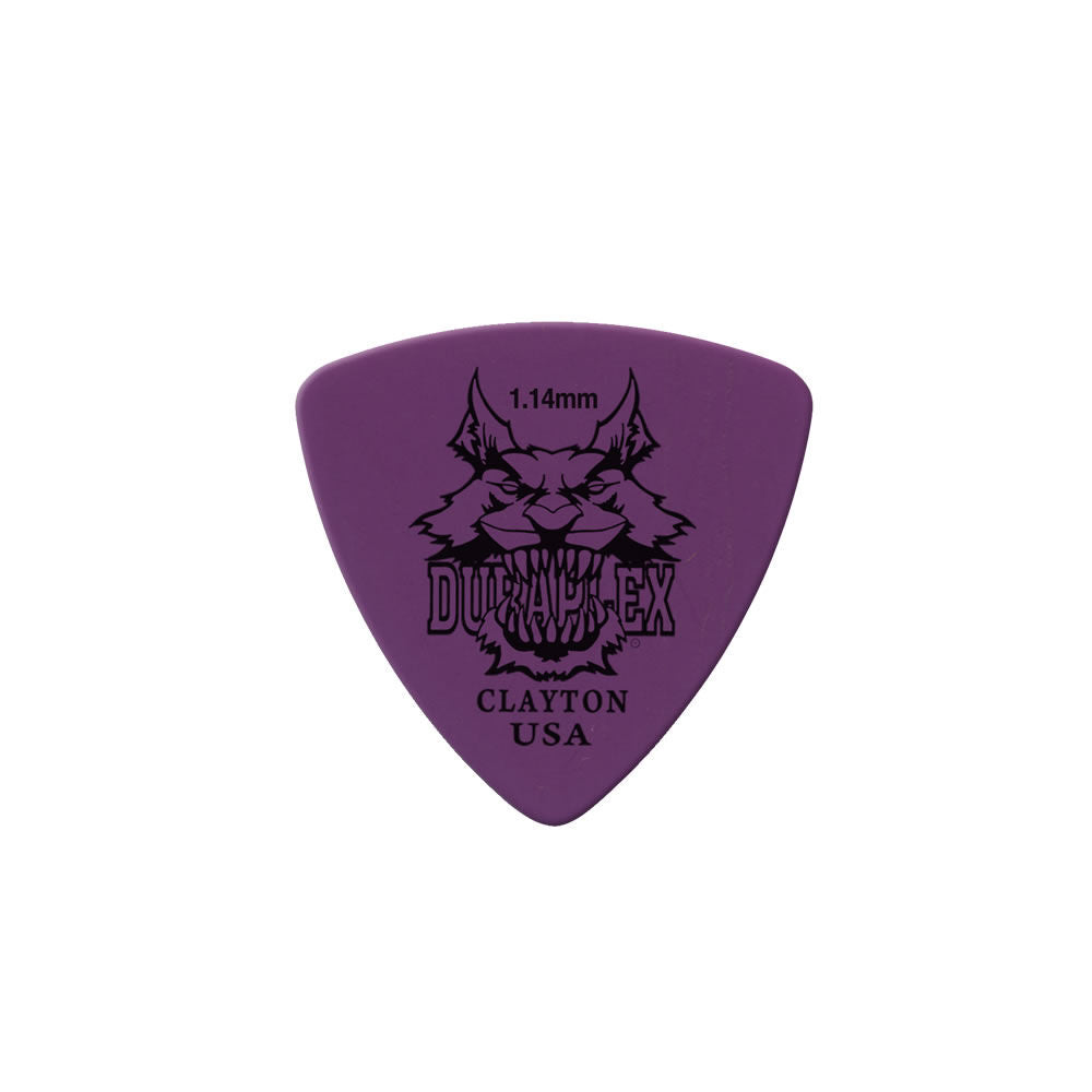 Clayton CLADXRT114 Duraplex Rounded Triangle Guitar Picks (1.14mm) - 12pk