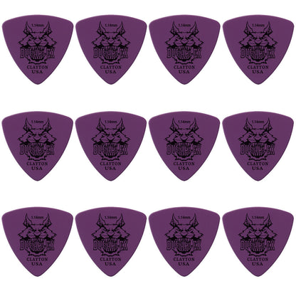 Clayton CLADXRT114 Duraplex Rounded Triangle Guitar Picks (1.14mm) - 12pk