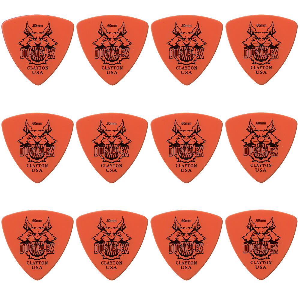 Clayton CLADXRT60 Duraplex Rounded Triangle Guitar Picks (0.60mm) - 12pk
