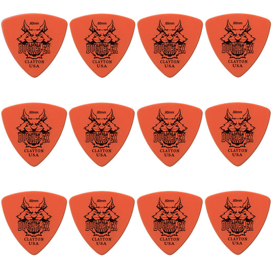 Clayton CLADXRT60 Duraplex Rounded Triangle Guitar Picks (0.60mm) - 12pk