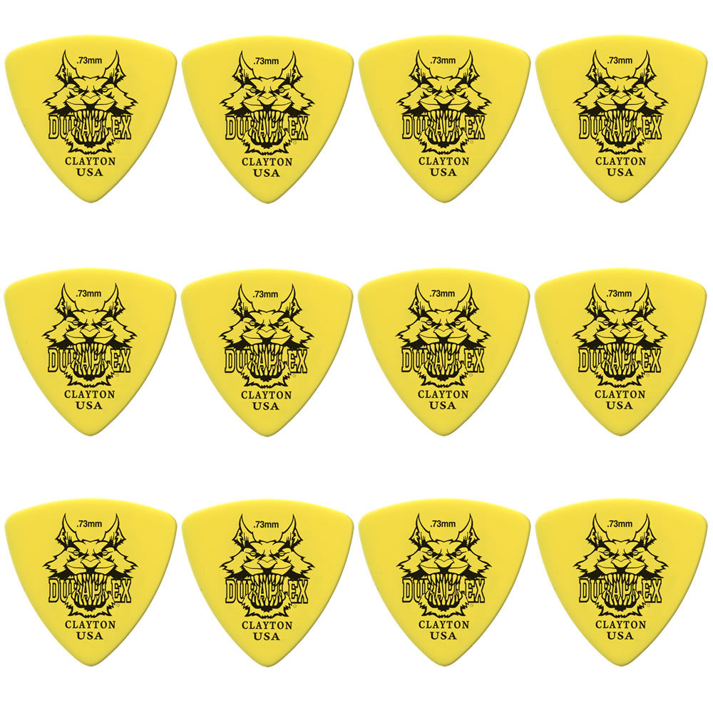 Clayton CLADXRT73 Duraplex Rounded Triangle Guitar Picks (0.73mm) - 12pk