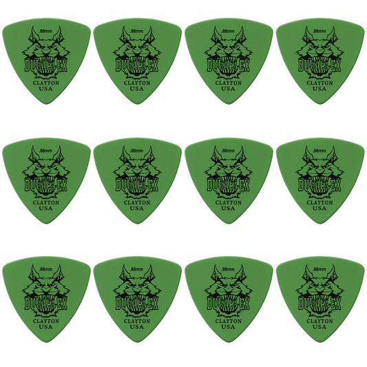 Clayton CLADXRT88 Duraplex Rounded Triangle Guitar Picks (0.88mm) - 12pk