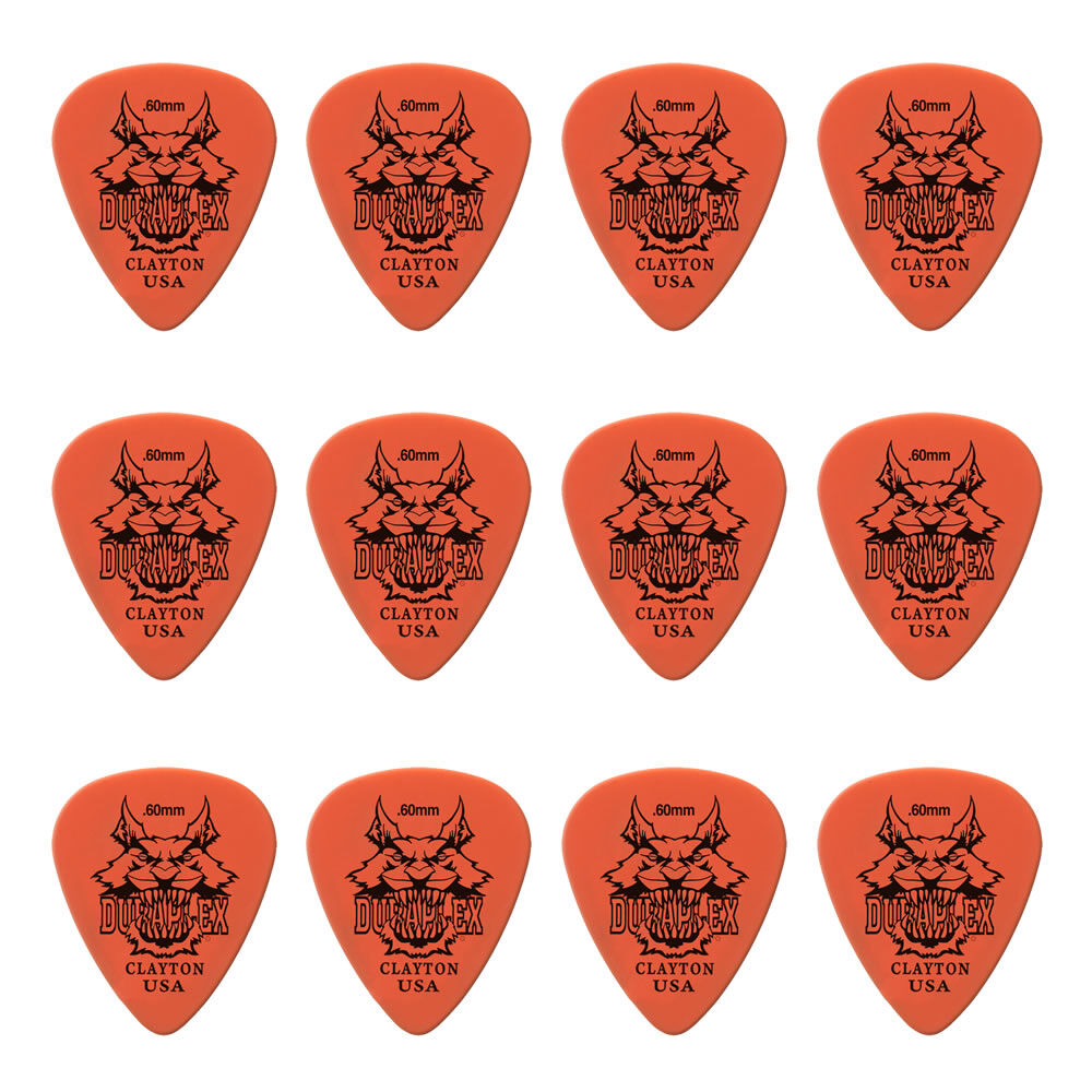 Clayton CLADXS60 Duraplex Standard Guitar Picks (0.60mm) - 12pk