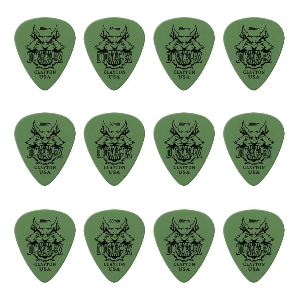 Clayton CLADXS88 Duraplex Standard Guitar Picks (0.88mm) - 12pk