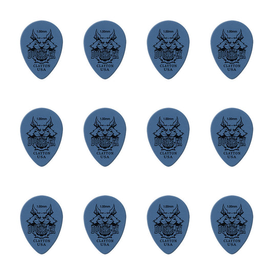 Clayton CLADXST100 Duraplex Small Teardrop Guitar Picks (1.00mm) - 12pk