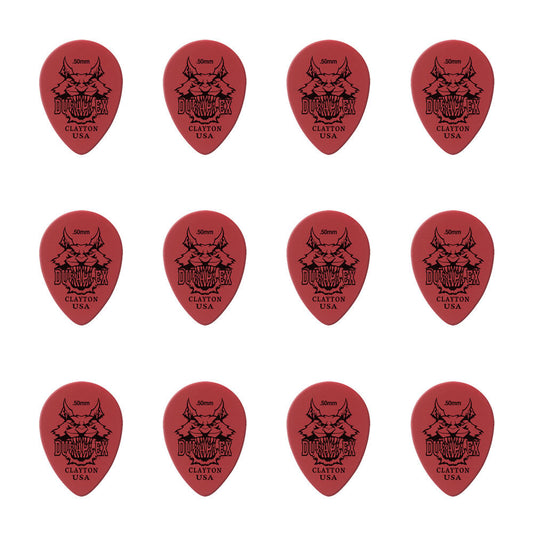 Clayton CLADXST50 Duraplex Small Teardrop Guitar Picks (0.50mm) - 12pk