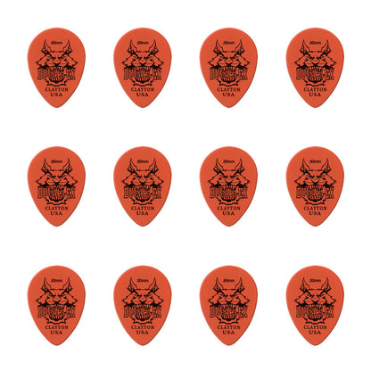 Clayton CLADXST60 Duraplex Small Teardrop Guitar Picks (0.60mm) - 12pk