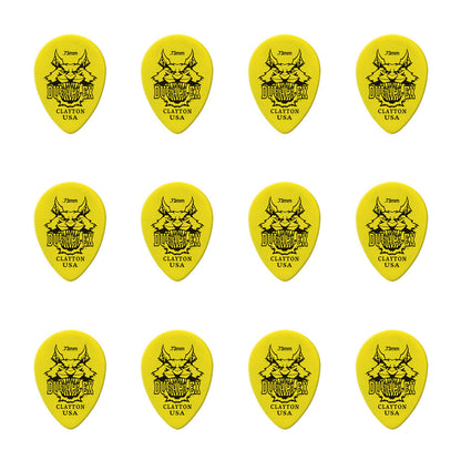 Clayton CLADXST73 Duraplex Small Teardrop Guitar Picks (0.73mm) - 12pk
