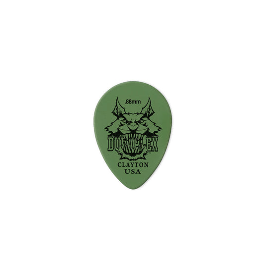 Clayton CLADXST88 Duraplex Small Teardrop Guitar Picks (0.88mm) - 12pk