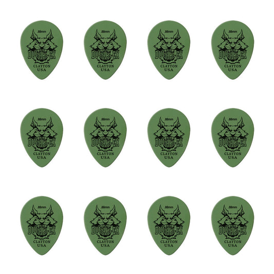 Clayton CLADXST88 Duraplex Small Teardrop Guitar Picks (0.88mm) - 12pk