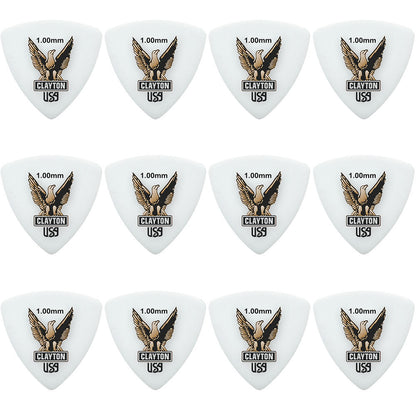 Clayton CLART100 Acetal Eagle Rounded Triangle Guitar Picks (1.00mm) - 12pk