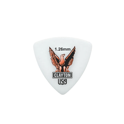 Clayton CLART126 Acetal Eagle Rounded Triangle Guitar Picks (1.26mm) - 12pk